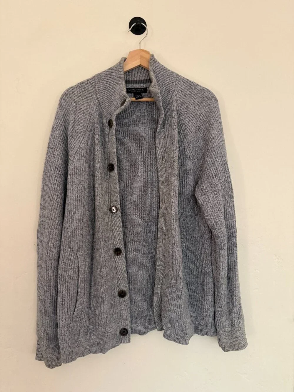 Gray Banana Republic Supima Cotton Cardigan